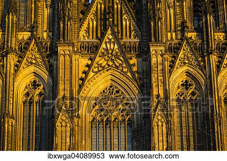 Stock Image - West facade, Cologne Cathedral, Cologne, North Rhine-Westphalia, Germany, Europe. Fotosearch