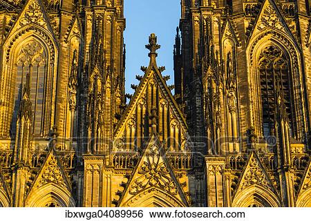 Stock Photograph - West facade, Cologne Cathedral, Cologne, North Rhine-Westphalia, Germany, Europe. Fotosearch