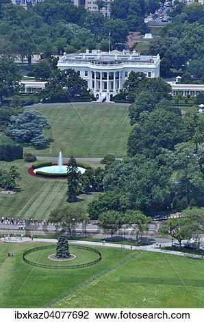 Stock Image - White House as seen from the National Monument, Washington DC, USA. Fotosearch