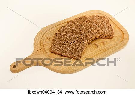 Picture - Wholemeal bread, slices. Fotosearch