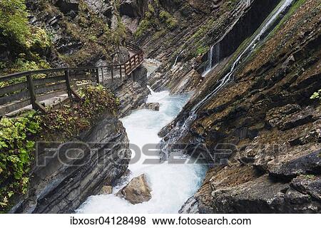 Stock Photo - Wimbachklamm, Ramsau bei Berchtesgaden, Berchtesgaden National Park, Berchtesgaden District, Upper Bavaria, Bavaria, Germany, Europe. Fotosearch