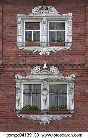 Window frames of the 19th century. Renaissance Revival, Obertrubach, Upper Franconia, Bavaria, Germany, Europe View Large Photo Image Stock Photo - Window frames of the 19th century. Renaissance Revival, Obertrubach, Upper Franconia, Bavaria, Germany, Europe. Fotosearch