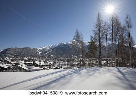 Winter landscape, Karwendel, Seefeld, Tyrol, Austria, Europe View Large Photo Image Stock Photo - Winter landscape, Karwendel, Seefeld, Tyrol, Austria, Europe. Fotosearch