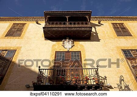 Wooden balcony in the historic centre, La Orotava, Tenerife, Canary Islands, Spain, Europe View Large Photo Image Stock Image - Wooden balcony in the historic centre, La Orotava, Tenerife, Canary Islands, Spain, Europe. Fotosearch