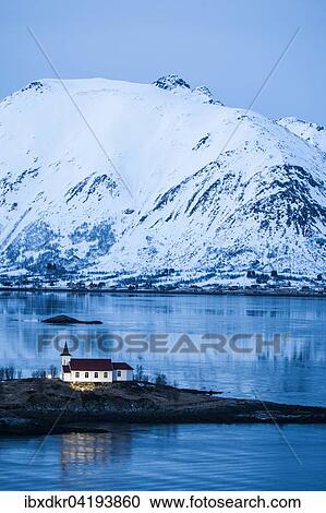 Wooden church Sildpollen, Austnesfjorden, Vagan, Vagan, Austvagoya, Austvagoy, Lofoten, Nordland, Northern Norway, Norway, Europe View Large Photo Image Stock Image - Wooden church Sildpollen, Austnesfjorden, Vagan, Vagan, Austvagoya, Austvagoy, Lofoten, Nordland, Northern Norway, Norway, Europe. Fotosearch