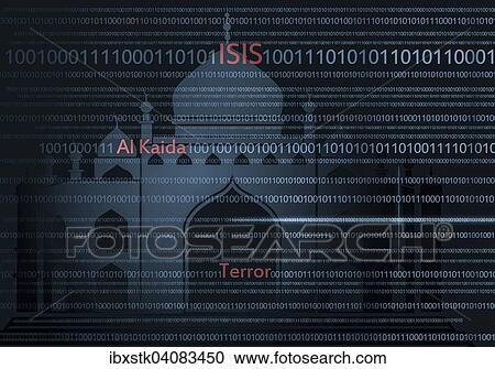 Words ISIS, Al Qaeda, Terror, digital code, illustration View Large Photo Image Stock Image - Words ISIS, Al Qaeda, Terror, digital code, illustration. Fotosearch