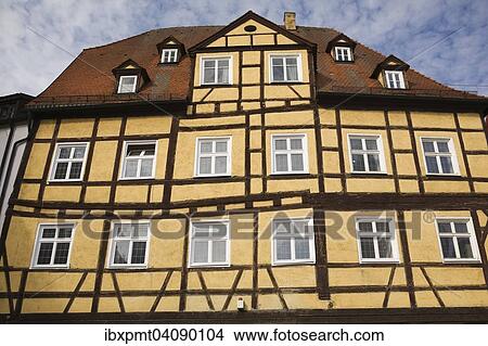 Yellow half-timbered building in the medieval town, Nordlingen, Bavaria, Germany, Europe View Large Photo Image Picture - Yellow half-timbered building in the medieval town, Nordlingen, Bavaria, Germany, Europe. Fotosearch