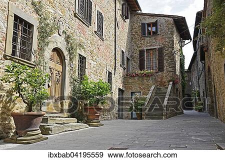 Alley in Volpaia, Radda in Chianti, Province of Siena, Tuscany, Italy, Europe View Large Photo Image Stock Photo - Alley in Volpaia, Radda in Chianti, Province of Siena, Tuscany, Italy, Europe. Fotosearch