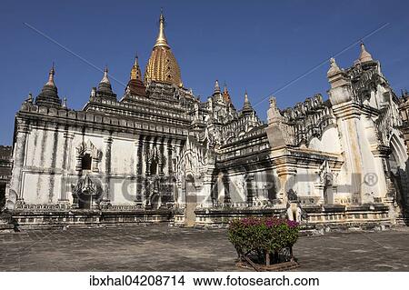 Ananda Temple, Pagoda, Bagan, Mandalay Division, Myanmar, Asia View Large Photo Image Picture - Ananda Temple, Pagoda, Bagan, Mandalay Division, Myanmar, Asia. Fotosearch