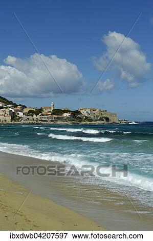 Beach of Algajola, Haute-Corse, Balagne, North Coast, Corsica, France, Europe View Large Photo Image Stock Photo - Beach of Algajola, Haute-Corse, Balagne, North Coast, Corsica, France, Europe. Fotosearch