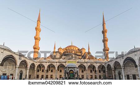 Stock Image - Blue Mosque, Sultan Ahmet Camii, Sultanahmet, European Side, Istanbul. Fotosearch
