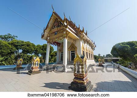 Buddhist temple Wat Khunaram, Phra Wihan Luang Por Daeng, Tambon Na Mueang, Ko Samui, Surat Thani Wat Chang, Thailand, Asia View Large Photo Image Stock Photograph - Buddhist temple Wat Khunaram, Phra Wihan Luang Por Daeng, Tambon Na Mueang, Ko Samui, Surat Thani Wat Chang, Thailand, Asia. Fotosearch