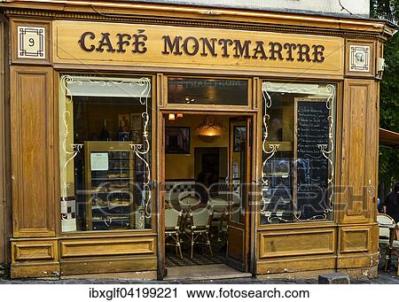 Cafe Montmartre, Paris, Region Ile-de-France, France, Europe View Large Photo Image Stock Image - Cafe Montmartre, Paris, Region Ile-de-France, France, Europe. Fotosearch