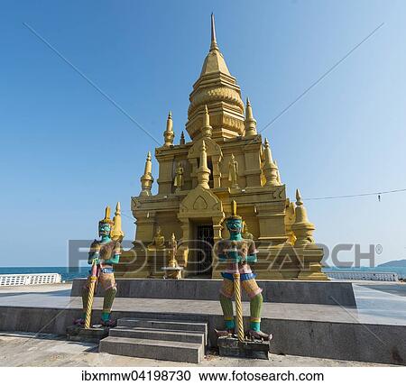 Stock Image - Chedi Laem Sor Pagoda, Ko Samui, Thailand, Asia. Fotosearch