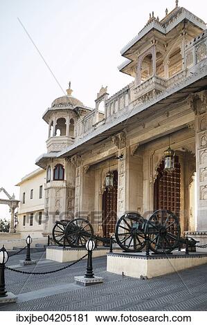 City Palace, Maharaja Palace, gatehouse with cannons, entrance, Udaipur, Rajasthan, India, Asia View Large Photo Image Stock Image - City Palace, Maharaja Palace, gatehouse with cannons, entrance, Udaipur, Rajasthan, India, Asia. Fotosearch