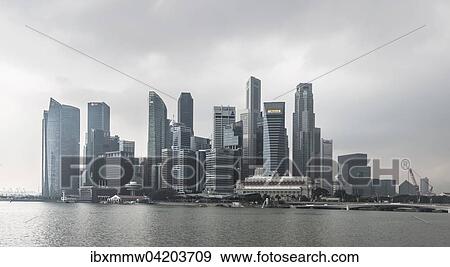 Downtown, financial district, skyscrapers, Singapore, Asia View Large Photo Image Stock Photo - Downtown, financial district, skyscrapers, Singapore, Asia. Fotosearch