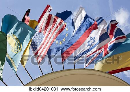Flags, various nations above the entrance to hotel Astoria, Karlovy Vary, Czech Republic, Europe View Large Photo Image Stock Image - Flags, various nations above the entrance to hotel Astoria, Karlovy Vary, Czech Republic, Europe. Fotosearch