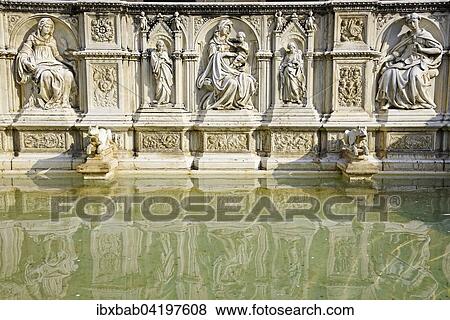 Fonte Gaia Fountain, Piazza del Campo, Siena, Tuscany, Italy, Europe View Large Photo Image Stock Photo - Fonte Gaia Fountain, Piazza del Campo, Siena, Tuscany, Italy, Europe. Fotosearch