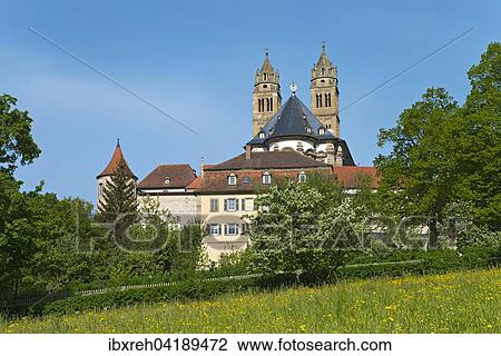Stock Image - Grosscomburg monastery, Schwabisch Hall, Baden-Wurttemberg, Germany, Europe. Fotosearch