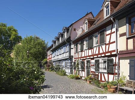 Half-timbered houses at the moat, historic centre, Frankfurt-Hochst, Frankfurt am Main, Hesse, Germany, Europe View Large Photo Image Stock Image - Half-timbered houses at the moat, historic centre, Frankfurt-Hochst, Frankfurt am Main, Hesse, Germany, Europe. Fotosearch
