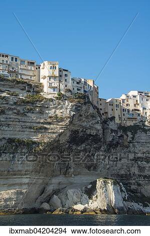 Historic centre by the chalk cliffs, Bonifacio, Corsica, France, Europe View Large Photo Image Picture - Historic centre by the chalk cliffs, Bonifacio, Corsica, France, Europe. Fotosearch