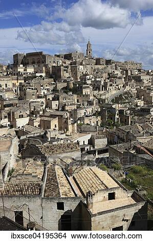 Historic centre, Sassi di Matera cave dwellings, Unesco World Heritage Site, Matera, Basilicata, Italy, Europe View Large Photo Image Picture - Historic centre, Sassi di Matera cave dwellings, Unesco World Heritage Site, Matera, Basilicata, Italy, Europe. Fotosearch