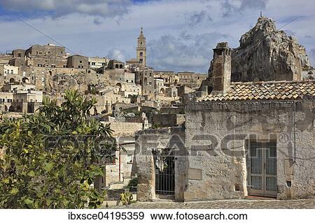 Historic centre, Sassi di Matera cave dwellings, Unesco World Heritage Site, Matera, Basilicata, Italy, Europe View Large Photo Image Stock Photo - Historic centre, Sassi di Matera cave dwellings, Unesco World Heritage Site, Matera, Basilicata, Italy, Europe. Fotosearch