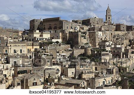 Historic centre, Sassi di Matera cave dwellings, Unesco World Heritage Site, Matera, Basilicata, Italy, Europe View Large Photo Image Stock Photo - Historic centre, Sassi di Matera cave dwellings, Unesco World Heritage Site, Matera, Basilicata, Italy, Europe. Fotosearch