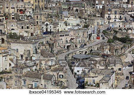 Historic centre, Sassi di Matera cave dwellings, Unesco World Heritage Site, Matera, Basilicata, Italy, Europe View Large Photo Image Stock Photography - Historic centre, Sassi di Matera cave dwellings, Unesco World Heritage Site, Matera, Basilicata, Italy, Europe. Fotosearch