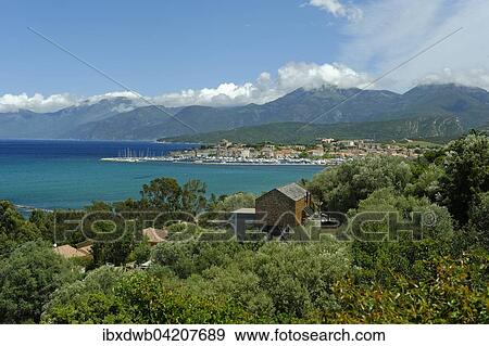 Historic centre with the harbor in Saint Florent, Haute-Corse, Nebbio, North Coast, Corsica, France, Europe View Large Photo Image Stock Photo - Historic centre with the harbor in Saint Florent, Haute-Corse, Nebbio, North Coast, Corsica, France, Europe. Fotosearch