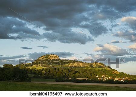 Hohentwiel in evening light, district of Konstanz, Baden-Wurttemberg, Germany, Europe View Large Photo Image Stock Photo - Hohentwiel in evening light, district of Konstanz, Baden-Wurttemberg, Germany, Europe. Fotosearch