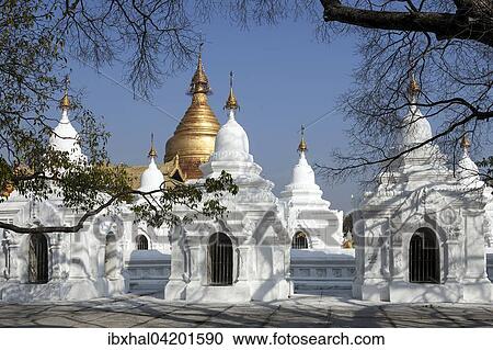 Kuthodaw Pagoda Stupas, behind the gilded Maha Lawka Marazein Pagoda, Mandalay, Division Mandalay, Myanmar, Asia View Large Photo Image Stock Image - Kuthodaw Pagoda Stupas, behind the gilded Maha Lawka Marazein Pagoda, Mandalay, Division Mandalay, Myanmar, Asia. Fotosearch