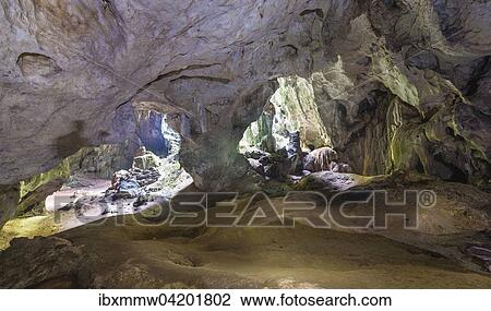 Stock Image - Large cave, King and Queen cave, Taman Negara National Park, Jerantut, Pahang, Malaysia, Asia. Fotosearch