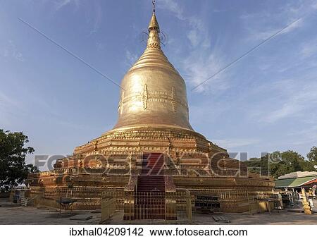 Stock Image - Lawkananda Pagoda in the evening light, Bagan, Mandalay Division, Myanmar, Asia. Fotosearch
