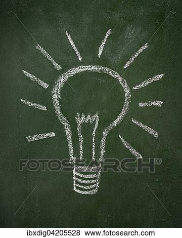 Lightbulb drawn on a chalkboard View Large Photo Image Stock Photo - Lightbulb drawn on a chalkboard. Fotosearch