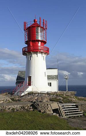 Lighthouse at Cape Lindesnes, Vest-Agder, the southernmost point of Norway, Southern Cape, Norway, Europe View Large Photo Image Stock Photograph - Lighthouse at Cape Lindesnes, Vest-Agder, the southernmost point of Norway, Southern Cape, Norway, Europe. Fotosearch