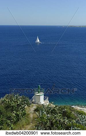 Lighthouse on the Bay of Calvi, north coast, Haute-Corse, Corsica, France, Europe View Large Photo Image Stock Image - Lighthouse on the Bay of Calvi, north coast, Haute-Corse, Corsica, France, Europe. Fotosearch