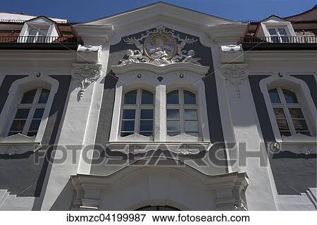 Mansion with stucco of the late Baroque, Amberg, Upper Palatinate, Bavaria, Germany, Europe View Large Photo Image Stock Photo - Mansion with stucco of the late Baroque, Amberg, Upper Palatinate, Bavaria, Germany, Europe. Fotosearch