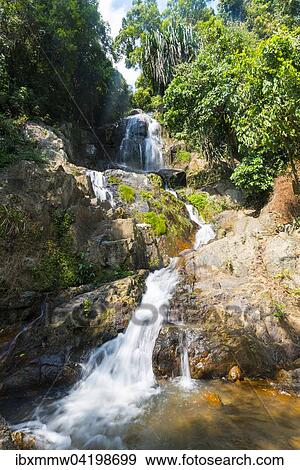 Stock Photo - Na Muang waterfall, Koh Samui, Thailand, Asia. Fotosearch