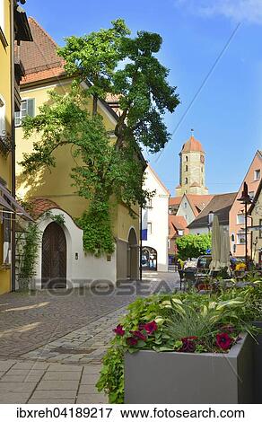 Pfarrgasse street, Ellwangen, Baden-Wurttemberg, Germany, Europe View Large Photo Image Stock Photo - Pfarrgasse street, Ellwangen, Baden-Wurttemberg, Germany, Europe. Fotosearch