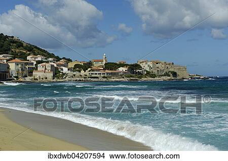 Plage De Algajola Haute Corse Balagne Nord Côte Corse France Europe Image