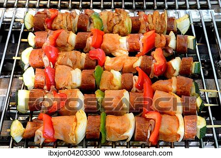 Polish skewers on a street market, Ystad, Sweden, Europe View Large Photo Image Stock Image - Polish skewers on a street market, Ystad, Sweden, Europe. Fotosearch