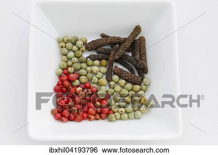 Red, green and black pepper View Large Photo Image Stock Photograph - Red, green and black pepper. Fotosearch