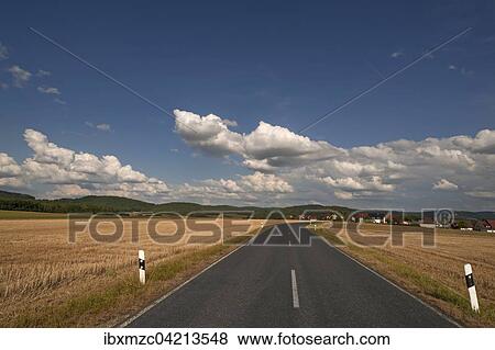 Road between mown down fields, Kirch Rottenbach, Middle Franconia, Bavaria, Germany, Europe View Large Photo Image Stock Photo - Road between mown down fields, Kirch Rottenbach, Middle Franconia, Bavaria, Germany, Europe. Fotosearch