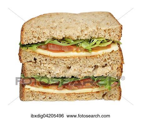 Sandwich, cheese and tomato, cut out View Large Photo Image Stock Photograph - Sandwich, cheese and tomato, cut out. Fotosearch