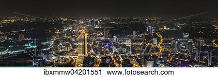 Stock Image - Skyline at night, Kuala Lumpur, Malaysia, Asia. Fotosearch