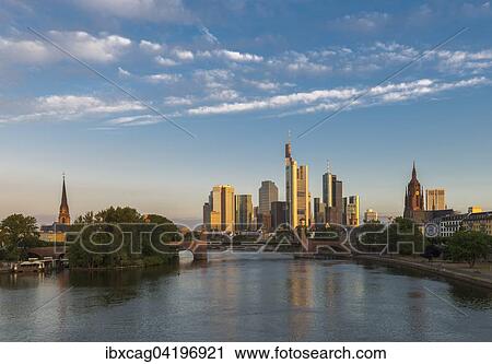 Skyline in the morning light, Frankfurt am Main, Hesse, Germany, Europe View Large Photo Image Stock Image - Skyline in the morning light, Frankfurt am Main, Hesse, Germany, Europe. Fotosearch