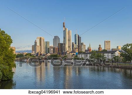 Skyline with Eiserner Steg pedestrian bridge, Frankfurt, Hesse, Germany, Europe View Large Photo Image Stock Image - Skyline with Eiserner Steg pedestrian bridge, Frankfurt, Hesse, Germany, Europe. Fotosearch