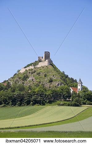 Staatz castle ruins and St Martin's Church, Staatz, Weinviertel, Lower Austria, Austria, Europe View Large Photo Image Stock Image - Staatz castle ruins and St Martin's Church, Staatz, Weinviertel, Lower Austria, Austria, Europe. Fotosearch