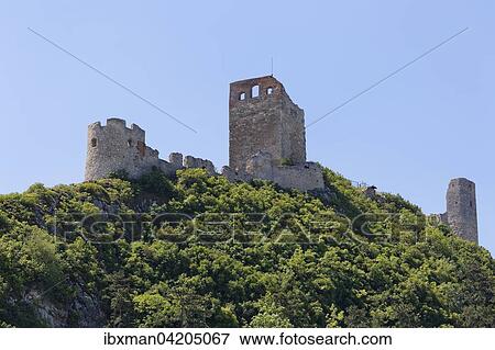 Staatz castle ruins, Weinviertel, Lower Austria, Austria, Europe View Large Photo Image Stock Photo - Staatz castle ruins, Weinviertel, Lower Austria, Austria, Europe. Fotosearch